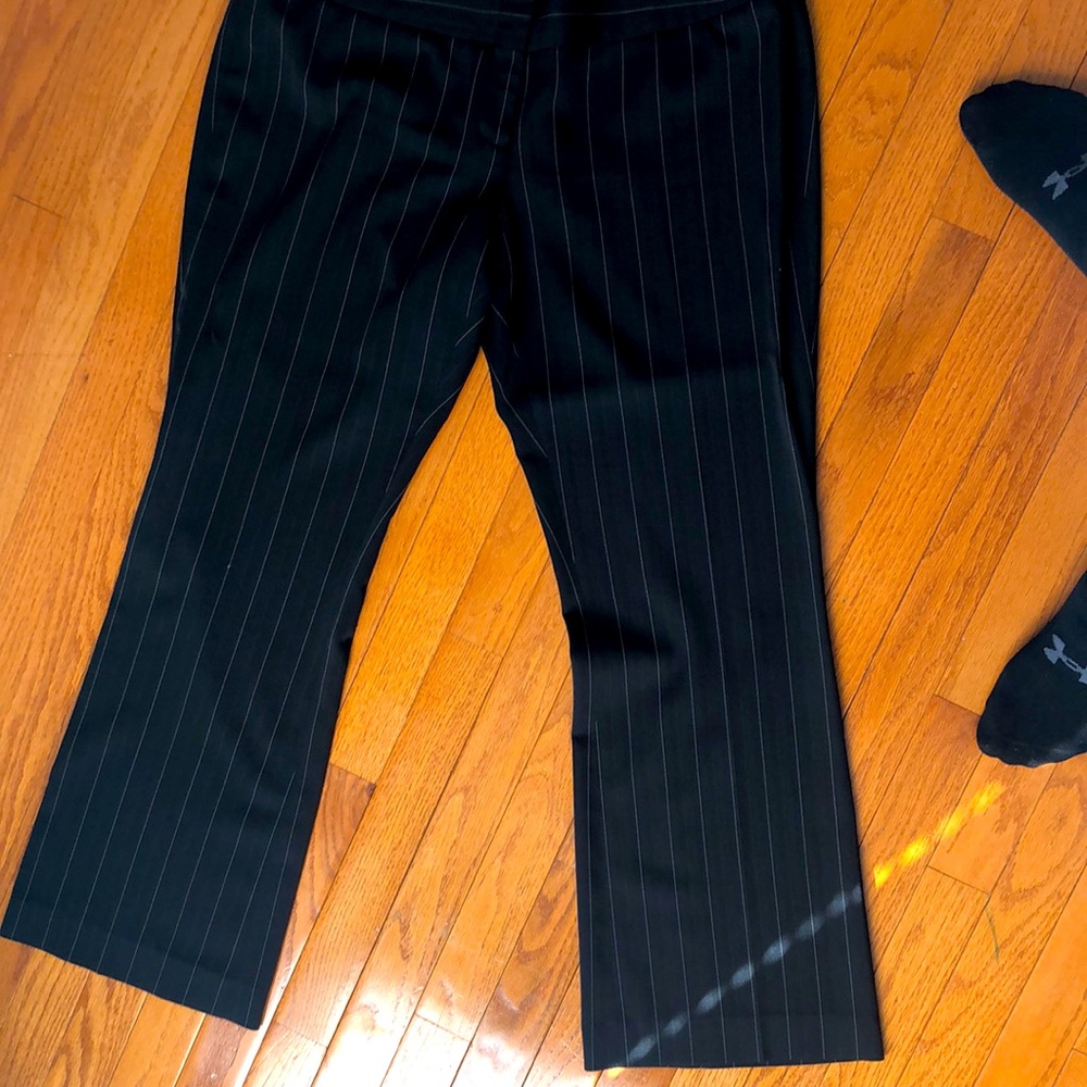 Women blazer and pant suit, Black with white stripes - Picture 6 of 7